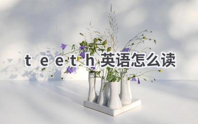teeth英语怎么读