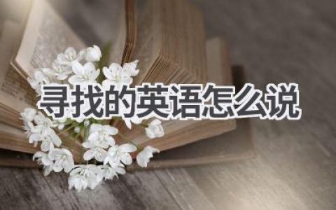 寻找的英语怎么说
