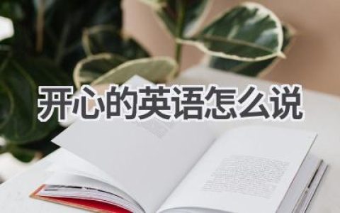 开心的英语怎么说