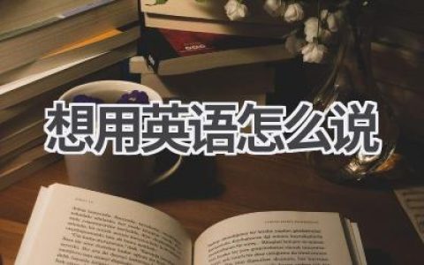 想用英语怎么说