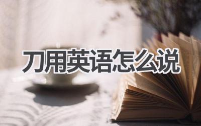 刀用英语怎么说