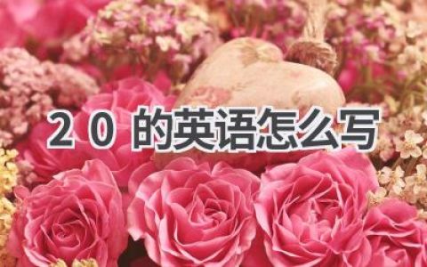 20的英语怎么写