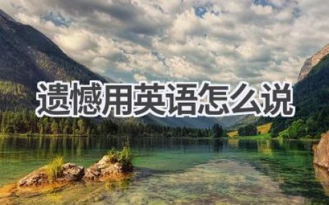 遗憾用英语怎么说