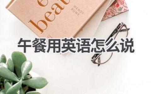 午餐用英语怎么说
