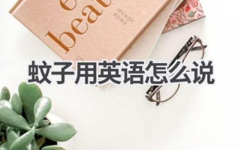 蚊子用英语怎么说