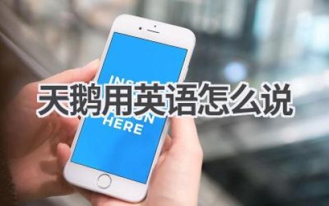 天鹅用英语怎么说