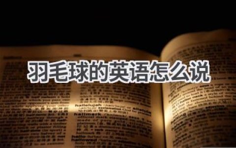 羽毛球的英语怎么说
