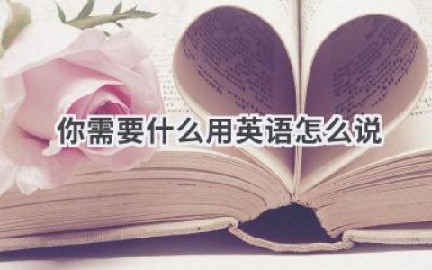 你需要什么用英语怎么说