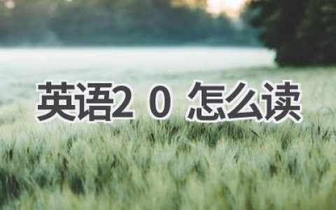 英语20怎么读
