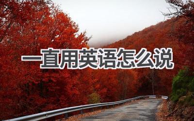 一直用英语怎么说