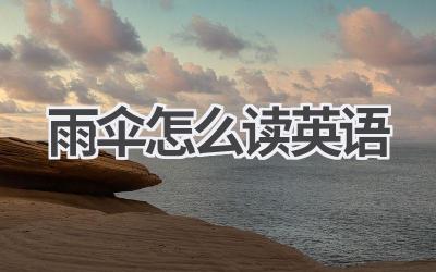 雨伞怎么读英语