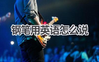 钢笔用英语怎么说