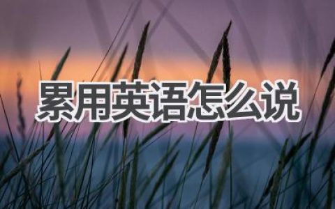 累用英语怎么说