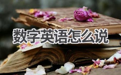 数字英语怎么说