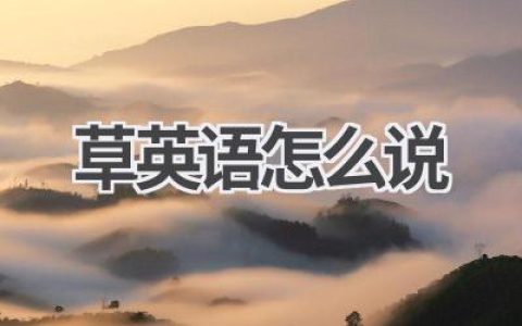 草英语怎么说