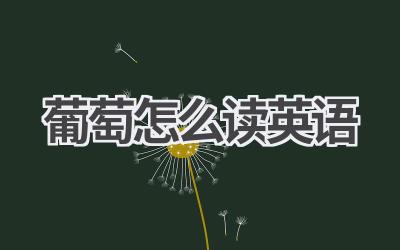 葡萄怎么读英语