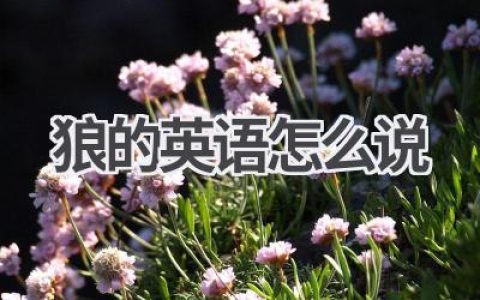 狼的英语怎么说