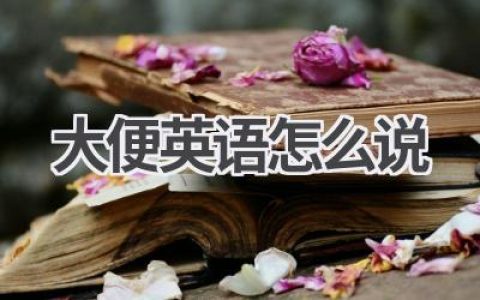 大便英语怎么说