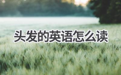 头发的英语怎么读