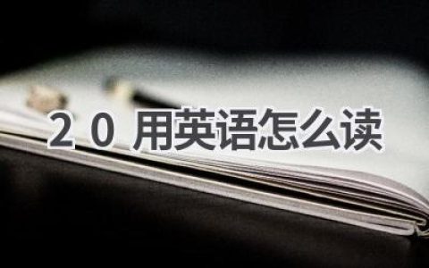 20用英语怎么读