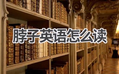 脖子英语怎么读