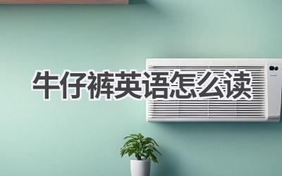 牛仔裤英语怎么读