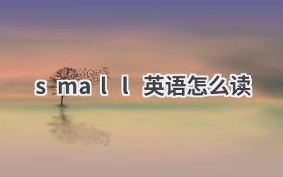 small英语怎么读