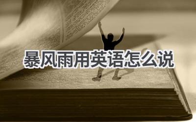暴风雨用英语怎么说