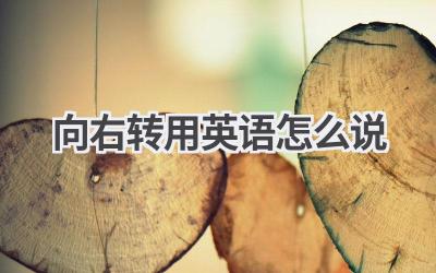 向右转用英语怎么说