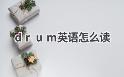 drum英语怎么读