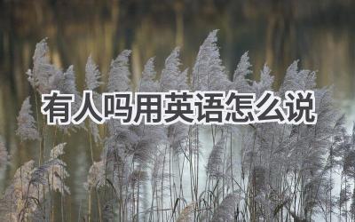 有人吗用英语怎么说