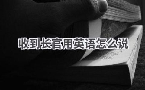 收到长官用英语怎么说