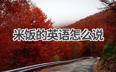 米饭的英语怎么说