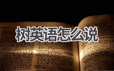 树英语怎么说