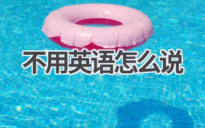 不用英语怎么说