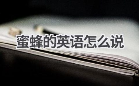蜜蜂的英语怎么说