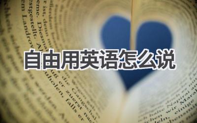 自由用英语怎么说