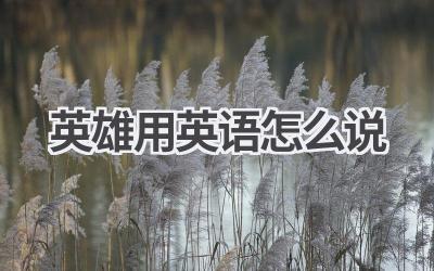 英雄用英语怎么说