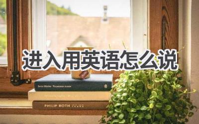 进入用英语怎么说