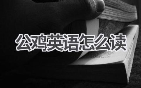 公鸡英语怎么读