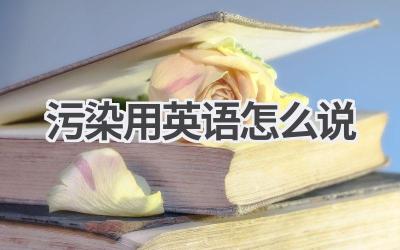 污染用英语怎么说