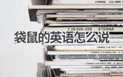 袋鼠的英语怎么说