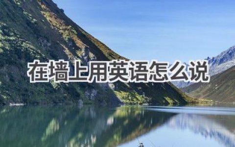 在墙上用英语怎么说