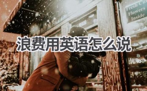 浪费用英语怎么说