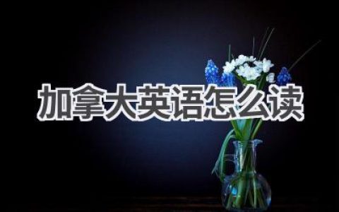 加拿大英语怎么读