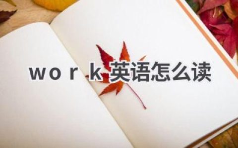 work英语怎么读