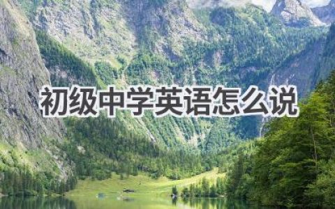 初级中学英语怎么说