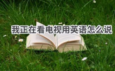 我正在看电视用英语怎么说