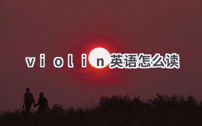 violin英语怎么读