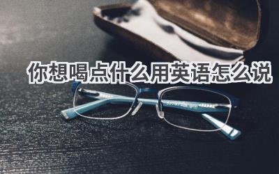 你想喝点什么用英语怎么说